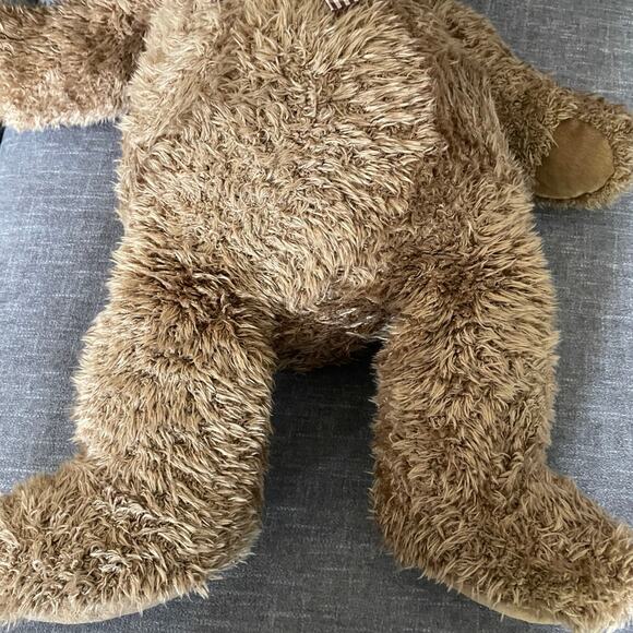 Gund Heads & Tales Teddy Bear Brown Gingham Bow Plush 27 “Sitting Stuffed Animal - Picture 2 of 4